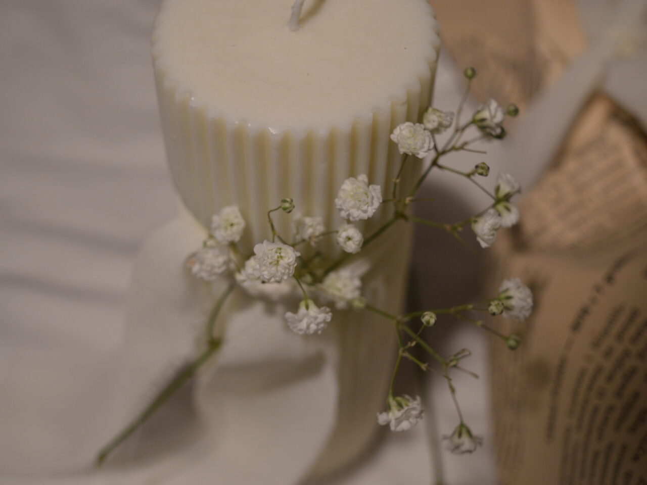 Świeca ryflowana ze zwężeniem góra L