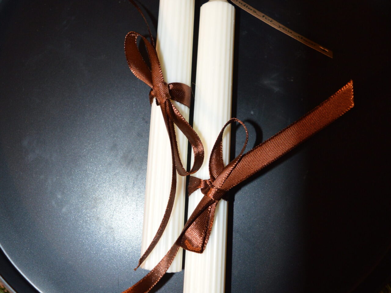 Świeca ryflowana prosta slim (do świecznika)