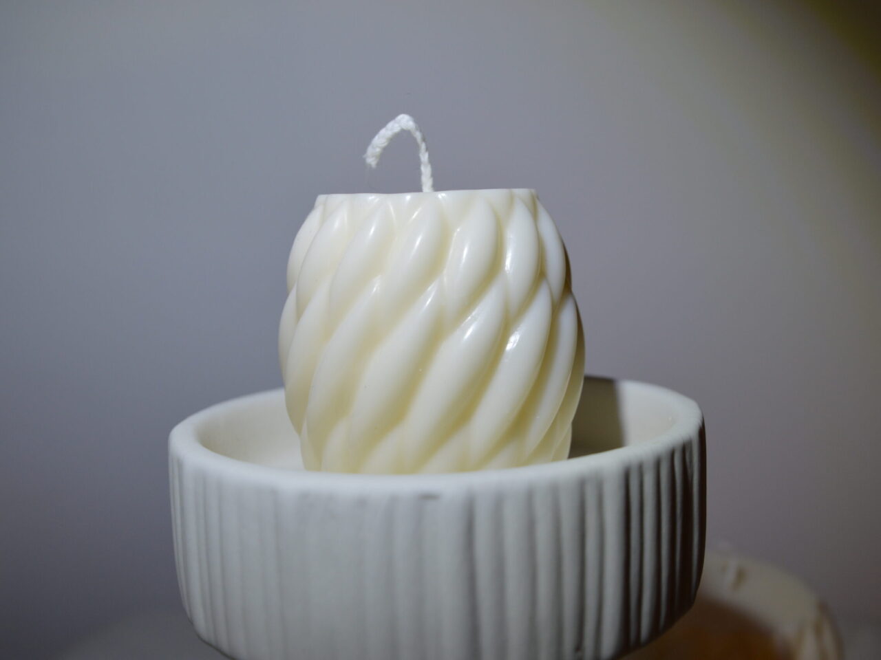 Świeca okrągła pleciona S